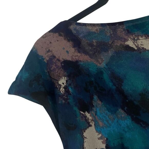 Classiques Entier Blue & Purple Cowl Neck Short Sleeve Blouse - Picture 7 of 8